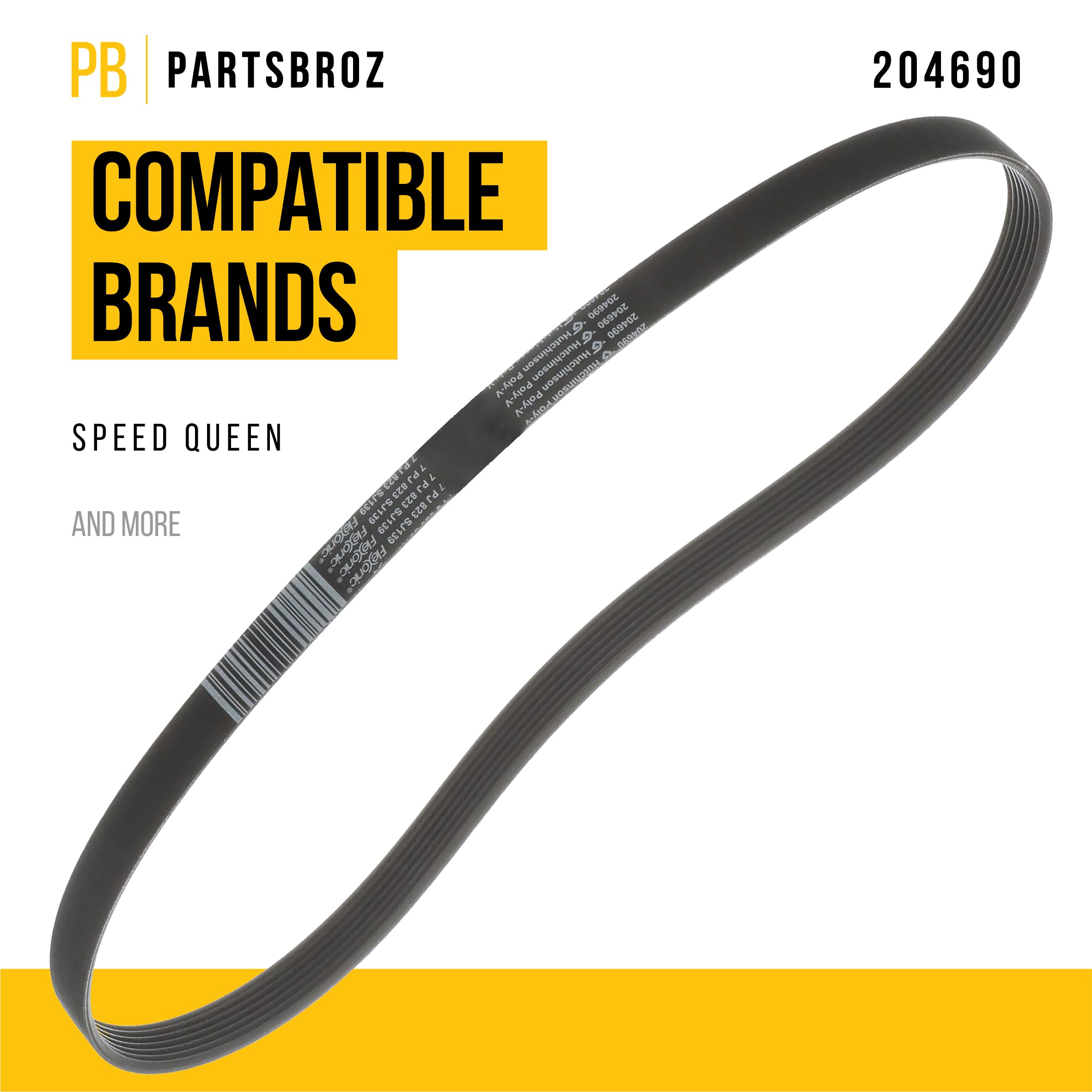 Amazon.com: PartsBroz 204690 Belt - Compatible With Speed